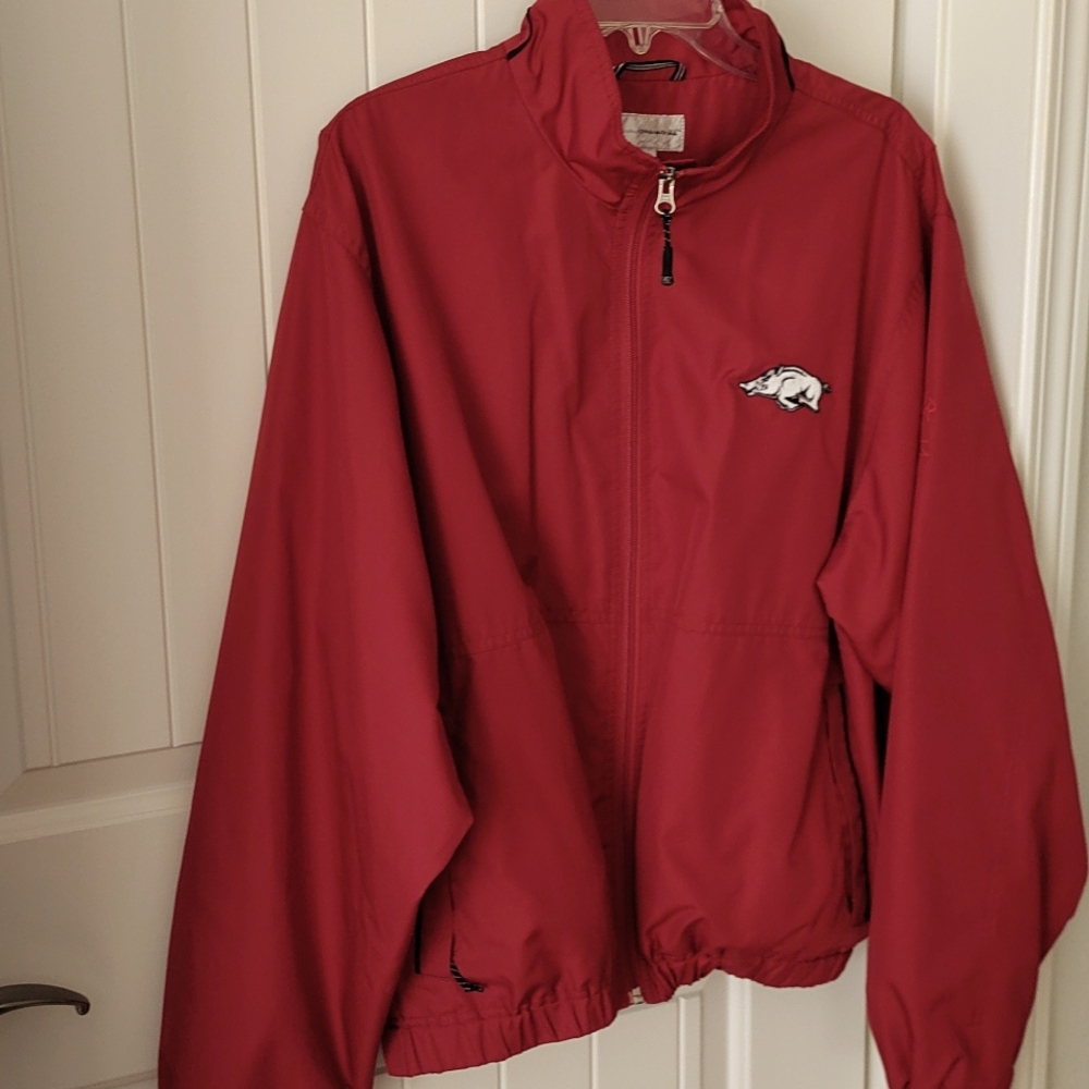 Razorback Red Men's CutterBuck CBWeatherTech Jacket Windbreaker